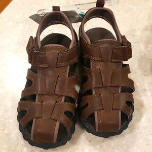Boys Sandals Shoes, Brown, Size 10, Carter's
